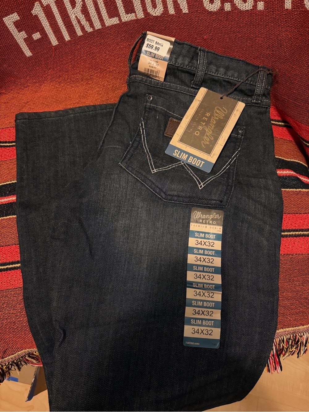 Wrangler Slim Boot Jeans in Dark Indigo Wash